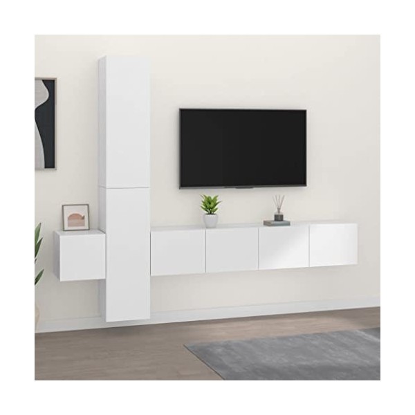 VEEKI Meuble TV, Meuble TV Suspendu, Meuble TV Industriel, Meuble TV Bois, Meuble Chambre, Convient pour Salon ou Chambre, En