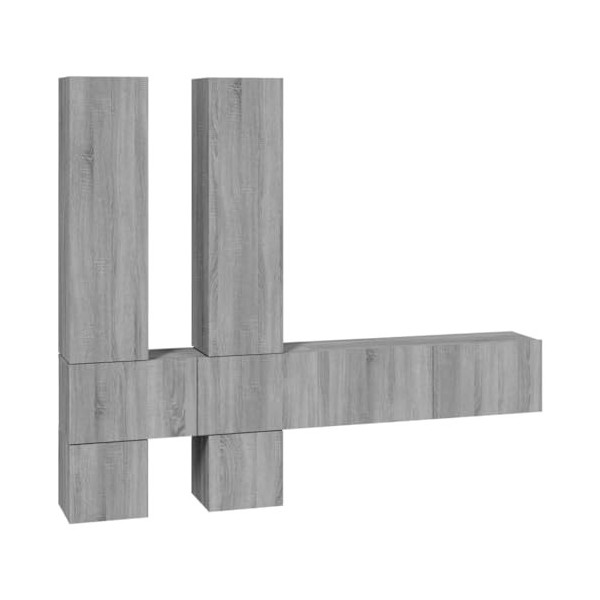 Générique Meuble TV Mural Sonoma Gris Bois dingénierie, 76 kg, 3114572, Meubles, Meubles TV