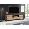 BIM Furniture NUNKI Meuble TV bas en chêne Anthracite 180 cm