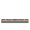 Selsey - REDNAW - Meuble TV - 2x100 cm - chêne wotan/Gris Brillant - avec LED - scandinave - Moderne