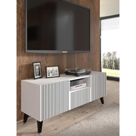 Homlando Meuble TV bas Ravenna F 150 cm 2D1S - Meuble TV moderne - Meuble TV - Buffet pour chambre ou salon