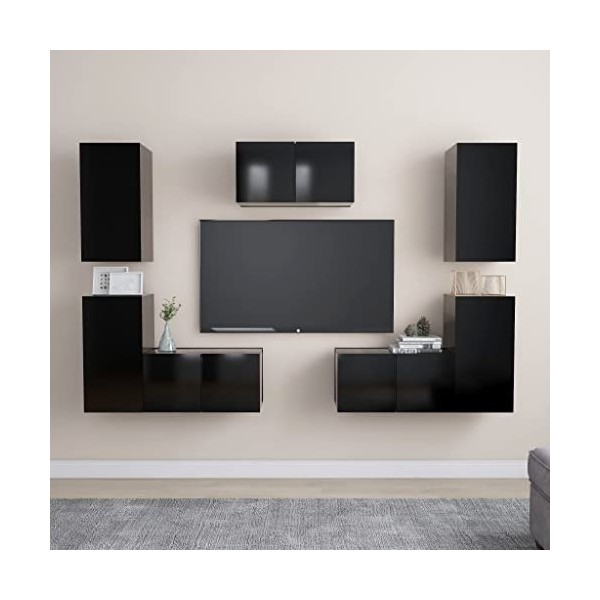 VEEKI Meuble TV, Meuble TV Suspendu, Meuble, Meuble TV avec Rangement，Meuble Industriel, Convient pour Salon ou Chambre, Ense