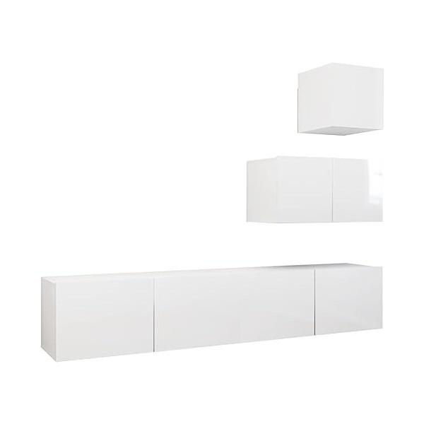 VEEKI Meuble TV, Meuble TV Suspendu, Meuble, Meuble TV avec Rangement，Meuble Industriel, Convient pour Salon ou Chambre, Ense