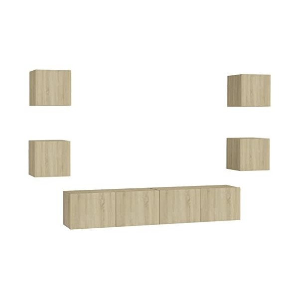 VEEKI Meuble TV, Meuble TV Suspendu, Meuble, Meuble TV avec Rangement，Meuble Industriel, Convient pour Salon ou Chambre, Ense