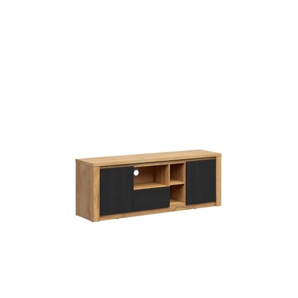 BLACK RED WHITE® Walton - Meuble TV bas - Commode - Style moderne - 160 x 42 cm - Pour salon, salle à manger