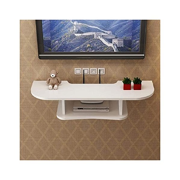 EsEntL Meuble TV Flottant, Meuble TV Flottant Mural, Console TV, étagère Murale, Console multimédia, Meuble TV de Rangement a