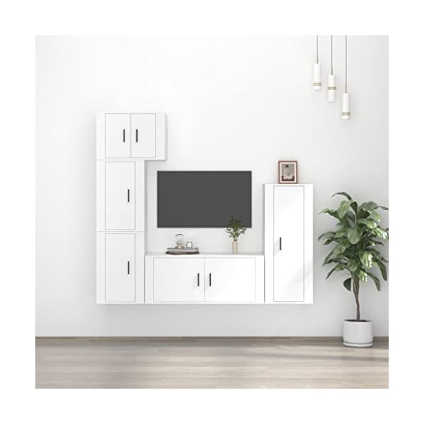 VEEKI Meuble TV, Meuble TV Suspendu, Meuble TV Industriel, Meuble TV Bois, Meuble Chambre, Convient pour Salon ou Chambre, En