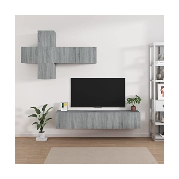 VEEKI Meuble TV, Meuble TV Suspendu, Meuble TV Industriel, Meuble TV Bois, Meuble Chambre, Convient pour Salon ou Chambre, En