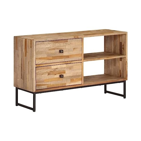 VEEKI Meuble TV, Meuble TV Suspendu, Meuble TV Industriel, Meuble TV Bois, Meuble Chambre, Convient pour Salon ou Chambre, Bo