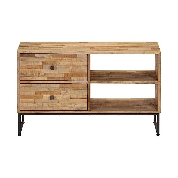 VEEKI Meuble TV, Meuble TV Suspendu, Meuble TV Industriel, Meuble TV Bois, Meuble Chambre, Convient pour Salon ou Chambre, Bo