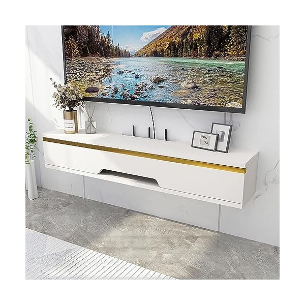 Meuble TV Flottant - Meuble TV Flottant Fixé Au Mur, Meuble TV Fixé Au Mur Tableau Bas TV, Meuble TV Pour Centre De Divertiss