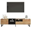 kubeier Meuble TV Meuble TV pour TV, Meuble TV avec tiroirs, Meuble TV Console multimédia pour Chambre à Coucher Salon, Espac