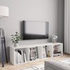 UTUMAX Meuble pour livre/meuble TV Blanc 143 x 30 x 36 cm