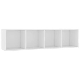 UTUMAX Meuble pour livre/meuble TV Blanc 143 x 30 x 36 cm