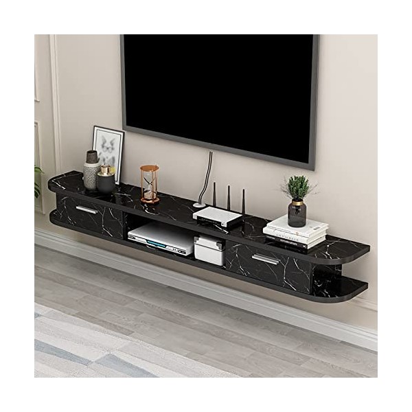 Kamnik Meuble TV Flottant Étagère TV Murale Centre de Divertissement, Armoire TV Flottante pour Unité de Rangement Console Au