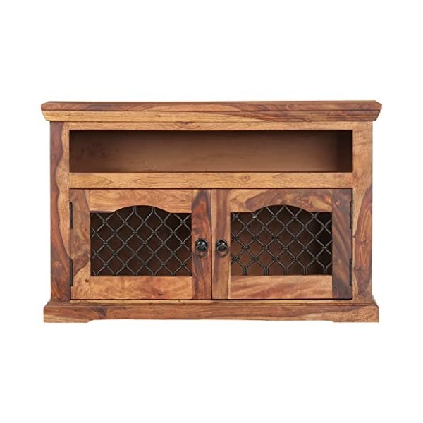 vidaXL Meuble TV Armoire Basse Meuble Divertissement Meuble Multimédia avec 2 Portes et 1 Compartiment Salon 90x30x60 cm Bois