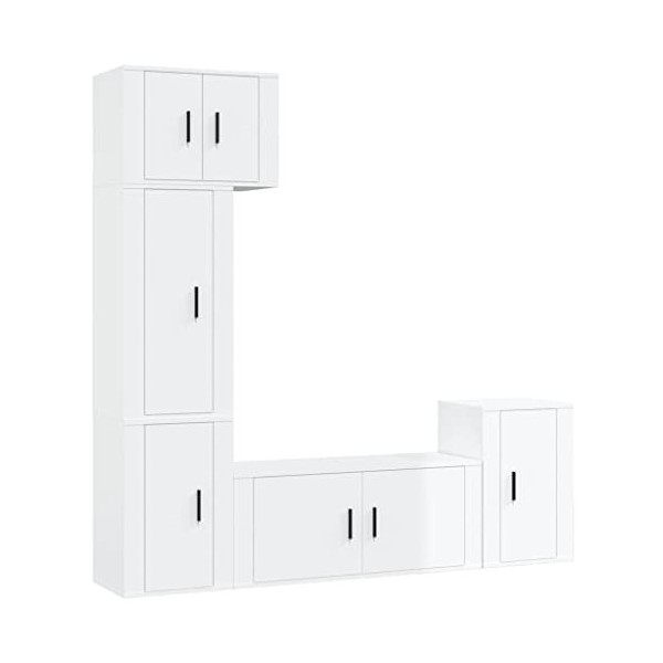 vidaXL Ensemble de Meubles TV 5 pcs Chêne Marron Bois dingénierie