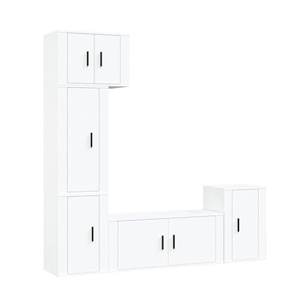 vidaXL Ensemble de Meubles TV 5 pcs Chêne Marron Bois dingénierie