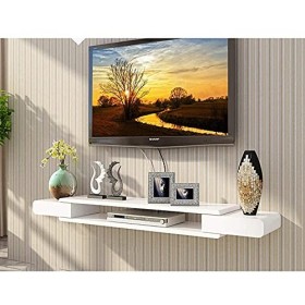 KAXGU Meuble Pour Meuble Tv Unités Murales Pour Salon Étagère Flottante Meuble Tv Mural Étagère DArrière-Plan Pour Lecteur D