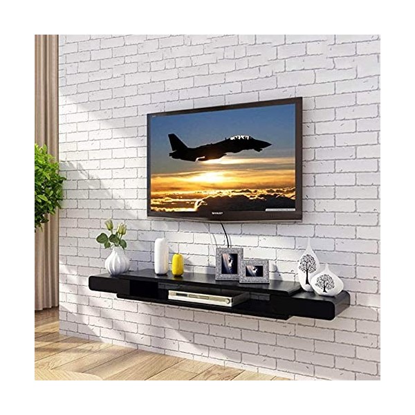 KAXGU Meuble Pour Meuble Tv Unités Murales Pour Salon Étagère Flottante Meuble Tv Mural Étagère DArrière-Plan Pour Lecteur D