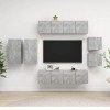 Générique Ensemble de Meuble TV 8 pcs Gris béton Aggloméré,72.5 KG,3079124, Meubles, Meubles TV