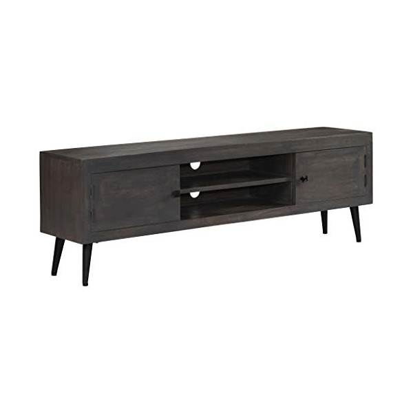 mewmewcat Meuble TV Meuble de Television Buffet Armoire HiFi Bois de Manguier Massif 140 x 30 x 45 cm