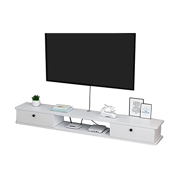 Vendics Meuble Tv Mural Meuble Tv Mural, Étagère Flottante Pour Composants de Meuble Tv, Étagère Pour Décodeur 39,3/47,2/55,1