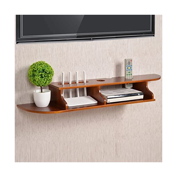 KAXGU Meuble Tv Flottant Avec Rangement Ouvert Couleur Bois Meuble Tv Mural Composant Étagère Avec Gestion Des Câbles Meuble 