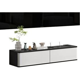 Vendics Meuble Tv Mural Meuble Tv Flottant,Boîte de Rangement Murale En Bois Massif Pour Routeur Wifi,Mini Meuble Tv Étagère 