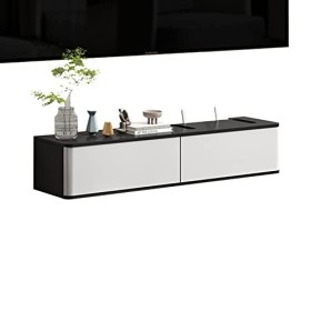 Vendics Meuble Tv Mural Meuble Tv Flottant,Boîte de Rangement Murale En Bois Massif Pour Routeur Wifi,Mini Meuble Tv Étagère 