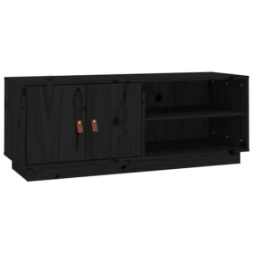 RAUGAJ Centres de divertissement et meubles TV, meuble TV noir, 105 x 34 x 40 cm, pin massif