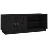 RAUGAJ Centres de divertissement et meubles TV, meuble TV noir, 105 x 34 x 40 cm, pin massif