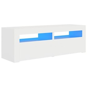 DCRAF Centres de divertissement et supports TV, meuble TV avec lumières LED blanc, 120 x 35 x 40 cm