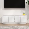 RAUGAJ Meuble TV en pin massif blanc 110 x 34 x 40 cm