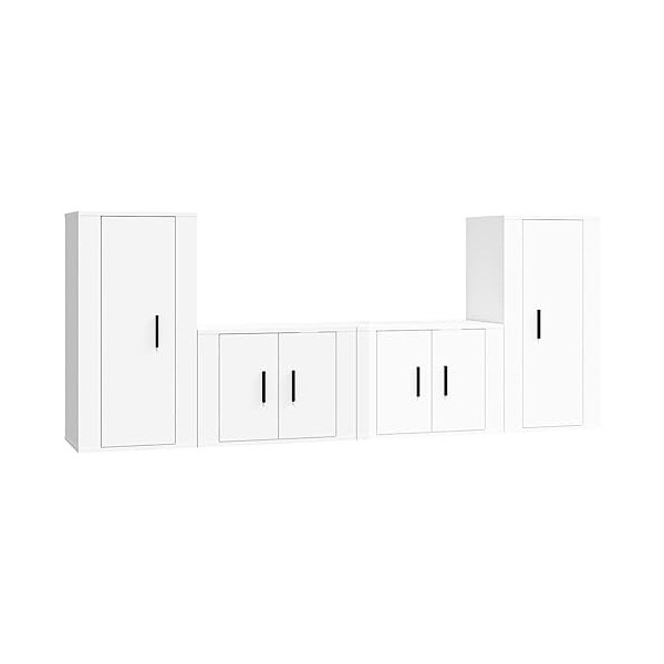 WREWING Meuble TV,Bas Table TV Support de Télévision en Bois pour Salon Chambre Salle à Manger,Support pour Téléviseur Jusqu’