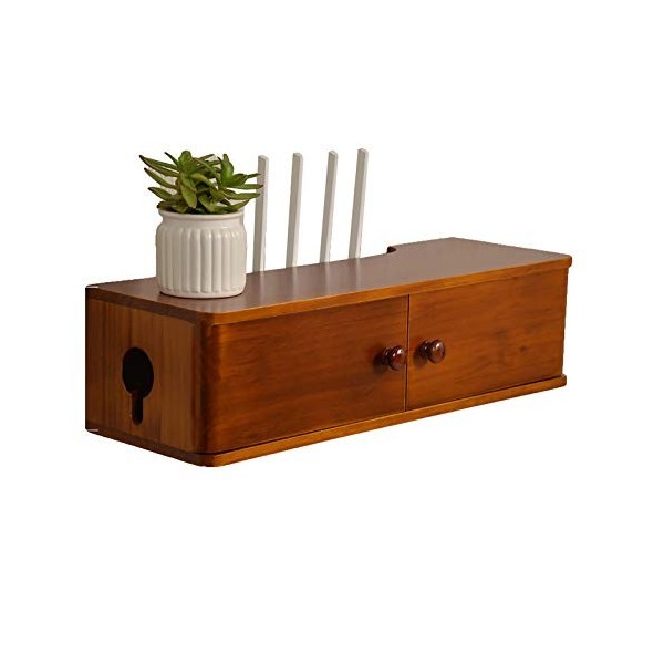 Meuble TV, Lowboard TV, Étagères flottantes, Étagères pour décodeur TV, Meuble TV en pin, 40/60/80CM, Dissipation Thermique s