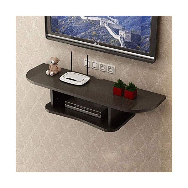 Meuble Tv Flottant Fixé Au Mur Console Média Murale Bureau Hutch Meuble De Rangement Meuble Tv Avec Étagère De Rangement Ouve