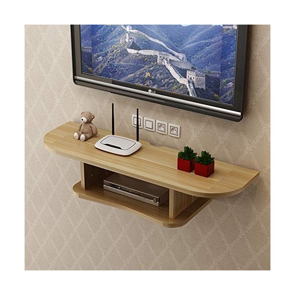 Meuble Tv Flottant Fixé Au Mur Console Média Murale Bureau Hutch Meuble De Rangement Meuble Tv Avec Étagère De Rangement Ouve