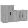 DIGBYS Meuble TV 2 pièces en bois Sonoma gris
