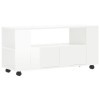XLUMIO Meuble TV blanc brillant 102 x 34,5 x 43 cm