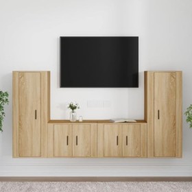 VEEKI Meuble TV, Meuble TV Suspendu, Meuble TV Industriel, Meuble TV Bois, Meuble Chambre, Convient pour Salon ou Chambre, En