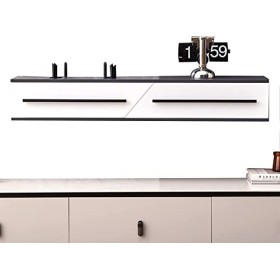 YokIma Meuble TV Flottant Meuble TV Mural Meuble TV Flottant, Étagère de Rangement pour Décodeur Multimédia, Unité de Diverti