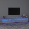 FAMIROSA Meuble TV avec lumières LED Gris béton 270x35x40 cm 54.1KG 