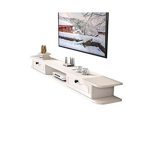 SORVA Meuble TV Mural Étagère Flottante pour Composants de Meuble TV, Centre de Divertissement pour étagère TV Murale, Meuble