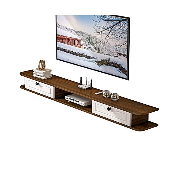 SORVA Meuble TV Mural Étagère Flottante pour Composants de Meuble TV, Centre de Divertissement pour étagère TV Murale, Meuble