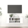 Meuble TV Suspendu | Style Contemporain | Rangement matériel télé Audio Video Gaming | 102x35x35cm Blanc