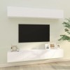 LAPOOH Meubles TV muraux 4 pcs Blanc 100x30x30 cm,Table Television Salon,Meuble Télé Haut,Meuble TV Haut