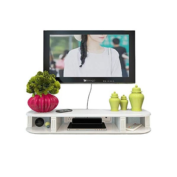 Meuble TV, Meuble TV Bas, étagères flottantes, étagère de composant de Meuble TV Flottant, Console Audio/vidéo Murale 80/100/