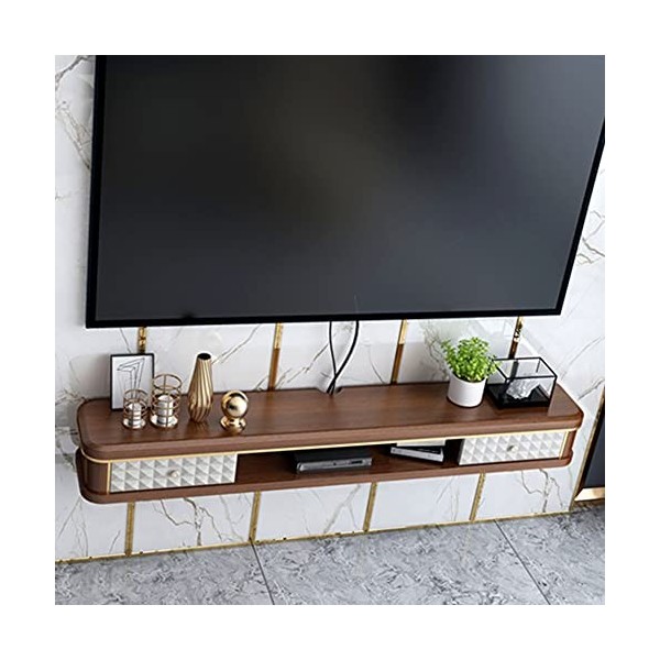 Meuble TV pour salon mural flottant - Meuble TV mural flottant - Armoire de décoration murale de fond de salon - Cloison susp