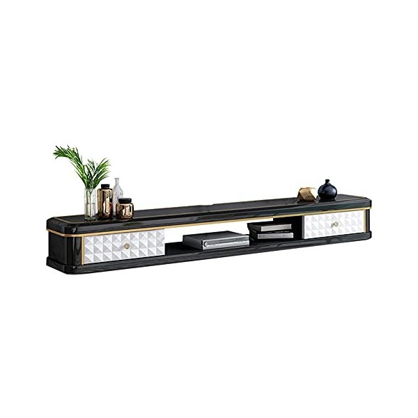 Meuble TV pour salon mural flottant - Meuble TV mural flottant - Armoire de décoration murale de fond de salon - Cloison susp